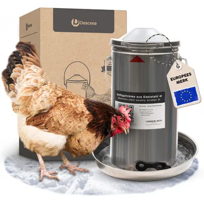 Trinknapf für Hühner 4L, Edelstahl 304, von oben befüllbar