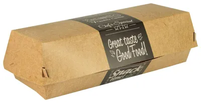 Produktbild von 150x PAPSTAR Baguetteboxen Sandwichboxen aus Pappe 22 x 8,5 cm 'Good Food'