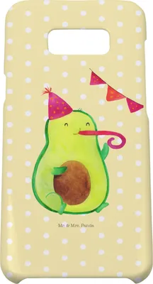 Produktbild von Mr. & Mrs. Panda Samsung Galaxy S8 plus Handyhülle  Avocado Party Zeit - Gelb Pastell - Geschenk, Cover, Handy Case, Happy Birthday, Glücklich, Geburtstag, Genießen