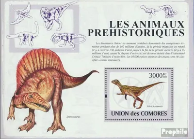 Produktbild von Briefmarken Komoren 2009 Mi Block 482 (kompl. Ausg.) postfrisch Dinosaurier