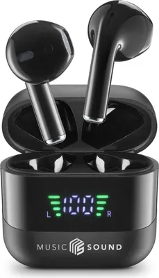 Produktbild von Music Sound SPARK, True Wireless Stereo (TWS), Anrufe/Musik, 66 g, Kopfhörer, Schwarz