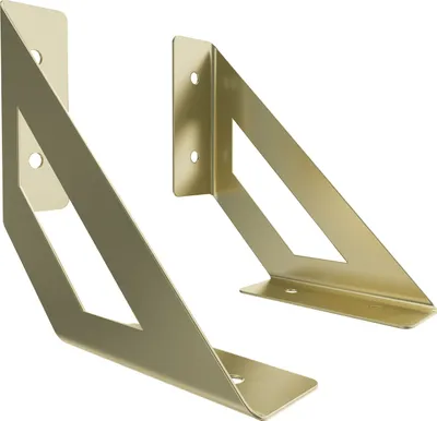 Produktbild von 2x sossai Design Regalträger Truss in Gold 120x120mm Regalwinkel Bücherregal Konsole Regal Halter