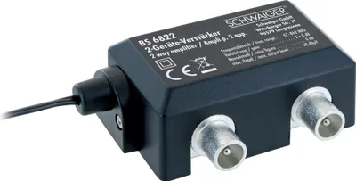 Obrázok produktu pre Schwaiger Zwei-Geräter Verstärker 8 dB Schwarz/Silber