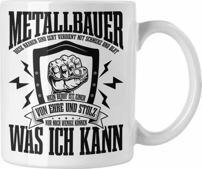 Produktbild von Trendation - Schweißen Tasse Geschenk Schmied Schweißer Geschenkidee Spruch Metallbauer (Weiß)