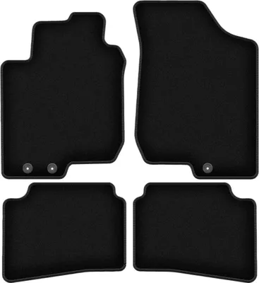 Immagine prodotto di Tappetini in velluto per Hyundai i30 I (2007-2012, hatchback, station wagon, CW) neri, set 4 pz, con fissaggi