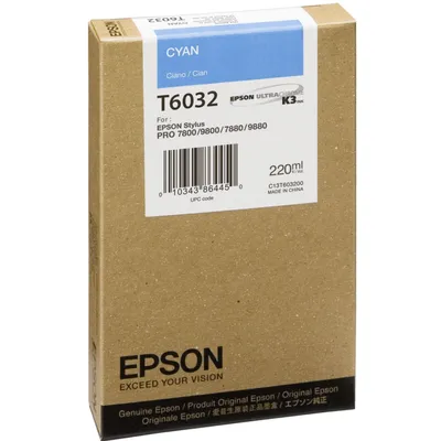 Immagine prodotto di Epson T6032 - 220 ml - Ciano - originale - cartuccia d'inchiostro