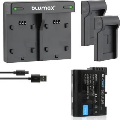 Produktbild von 1x Akku + Lader für Nikon EN-EL15 D7000,7100, 7200, 7500, 800E 1600 mAh 7,0V