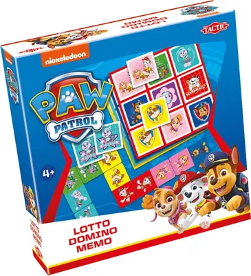 Image de jeux 3 en 1 (mémo, loto, dominos) Patrouille des pattes