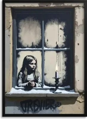 Immagine prodotto di Murale artistico Banksy per la parete dell'ufficio o del soggiorno