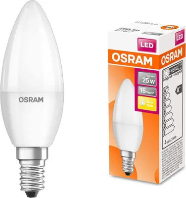 Produktbild von Osram LED Leuchtmittel Classic B35 Kerze 3,2W = 25W E14 matt 250lm warmweiß 2700K