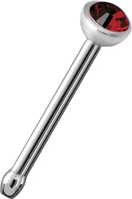 Produktbild von Karisma Nasenstecker Titan G23 Geade Mit Kristal Elements 0,8mm Nasenpiercing - Rot