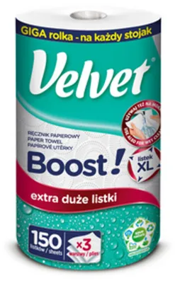 Zdjęcie produktu dla Velvet Ręcznik Papierowy Boost! 1 rolka