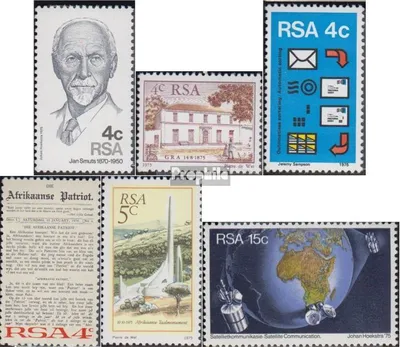 Produktbild von Briefmarken Südafrika 1975 Mi 471,480,481,482-483,488 (kompl.Ausg.) gestempelt J. C. Smuts