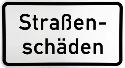 Produktbild von ORIGINAL Verkehrsschild Nr. 1007-34 Straßenschäden 330 x 600 mm nach StVO und RAL-Gütebedingungen Verkehrszeichen Schild Straßenschild Zusatzschild Straßenzeichen Straße Baustellenfahrzeuge