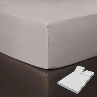 Produktbild von Bettwaren-Shop Boxspring Split Spannbetttuch 140x200 - 160x220 cm platin