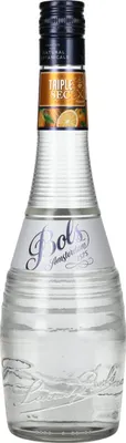 A bottle of Bols Triple Sec Curacao liqueur.