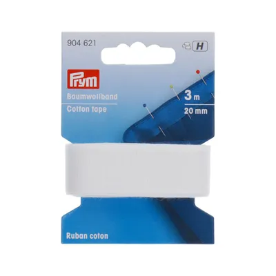 Obrázek produktu pro Prym bavlněná páska 20 mm bílá