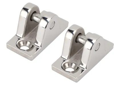 Obrázok produktu pre 2 kusy závesov na montáž Bimini top, vyrobené z nehrdzavejúcej ocele 316, s vysokou presnosťou a rovnomernosťou, rozmer 5,18 cm x 2,49 cm, vhodné pre rybárske lode a jachty