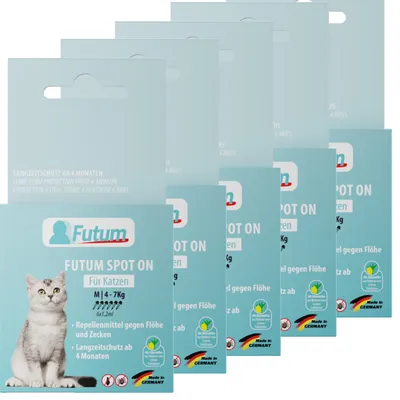 Produktbild von FUTUM Spot on für Katzen 30x1,2ml Pipetten Zeckenschutz Flohschutz