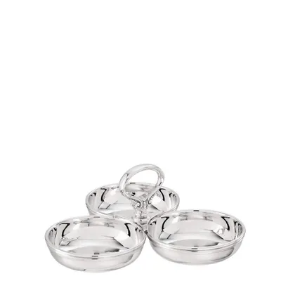 Produktbild von Sambonet S0171 Contour Gebäckschale 3tlg., Versilbert