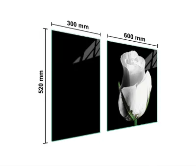 Produktbild von Glasschutzplatte Für Herd 90X52 Rose