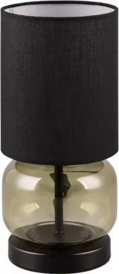 Zdjęcie produktu dla Lampa stołowa z abażurem Elio czarno-zielona 1xE27x40W szkło wym:28,5x13,5x13,5cm IP20 Trio