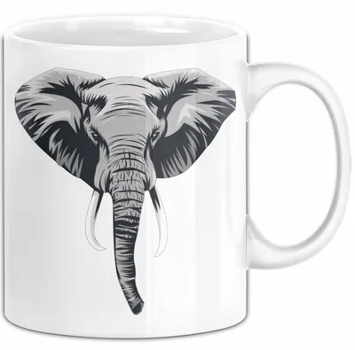 Produktbild von Elefant Tier Tasse Geschenk Lustige Geschenkidee Spruch (Weiß)