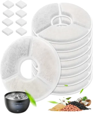 Productafbeelding van Filters voor kattenfontein - 8 filters en 8 voorfiltersponzen - geschikt voor Feelneedy FN-W23 van 3 l