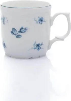 Produktbild von Thun 1794 Becher, Tschechisches Porzellan, Bernadotte, 250 ml, blaue Rosen, Thun