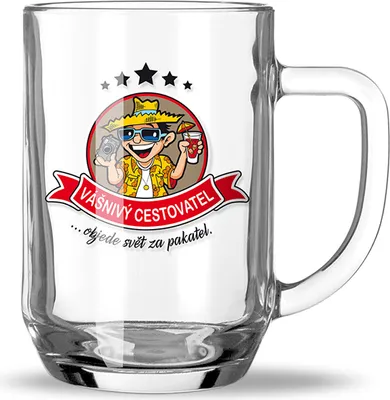 Produktbild von Nekupto Dárkový půllitr Vášnivý cestovatel Hobby