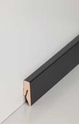Produktbild von Sockelleiste MDF 15 x 40 x 2500 mm Schwarz zum Kleben, Clipsen, Schrauben & Nageln MDF-Kern foliert Fußleiste by PROVISTON 62.5 Meter | 25 Stück