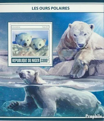 Produktbild von Briefmarken Niger 2017 Mi Block 712 (kompl. Ausg.) postfrisch Eisbären