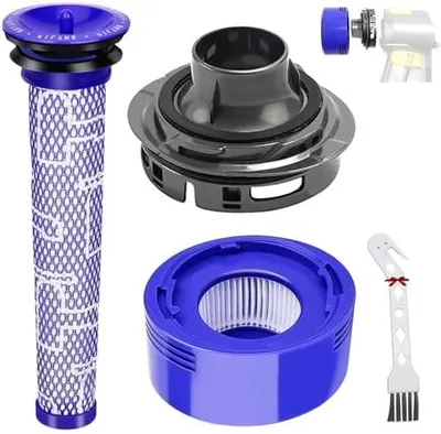 Produktbild von Motor Heckabdeckung + Filter + Vorfilter Set Ersatz für Dyson V7 V8 Staubsauger Staubsauger Zubehör, für Dyson Motorabdeckung HEPA filter-Staubsaugerfilter-Set