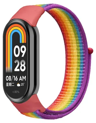 Produktbild von By Qubix Sport Loop Nylonarmband - Regenbogen - passend für Xiaomi Smart Band 8 / 9 / 10