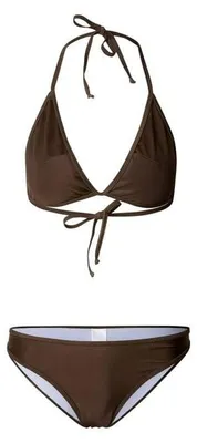 Produktbild von Urban Classics Bikini-Set Damen Ladies Piped Triangle Bikini braun L