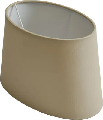 Produktbild von Lampenschirm Samtoptik | Beige | Oval | H19 x B20 X L 31 | Polyester