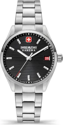 Produktbild von SWISS MILITARY HANOWA Damenuhr Quarzuhr silber / schwarz onesize Damen 35 SMWLH2200201, SMWLH2200202, SMWLH2200210