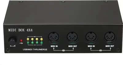 Produktbild von UM4X4 USB MIDI Interface 4 IN /4 Out 64 MIDI Channels 4i/4o + Merge 2i4o MIDI Box 4X4