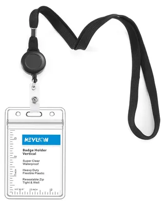 Immagine prodotto di Portachiavi KEYLION con supporto verticale per targhette identificative, set da 3, colore nero
