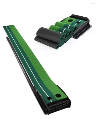 Produktbild von Golf Putting Matte mit automatischer Ballrückgabe Schwarz