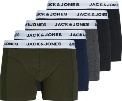 Produktbild von JACK & JONES Boxershorts 5er-Pack Kurze Unterhosen Logo Print JACBASIC Größe: M