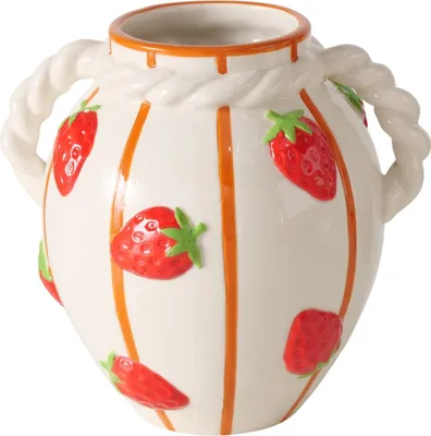 Produktbild von BOLTZE Vase Keramikvase Erdbeermuster