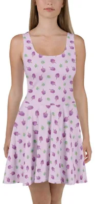Produktbild von Mr. & Mrs. Panda Kleid Wein Trauben XL - Violett - Geschenk, Damen-Sommerkleid, Sommerkleid, Strandkleid, Skaterkleid, Weintrauben Muster, Shirtkleid, Weinreben