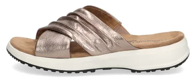 Produktbild von Caprice Echtleder Pantolette taupe metallic, Damen:41 EU