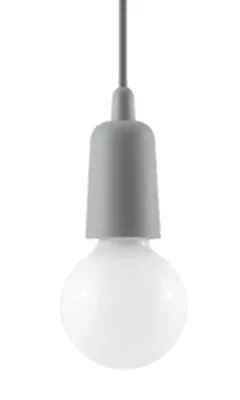 Obrázek produktu pro Závěsné svítidlo DIEGO 1 šedé 1xE27 15W PVC 90x9x9cm Sollux Lighting