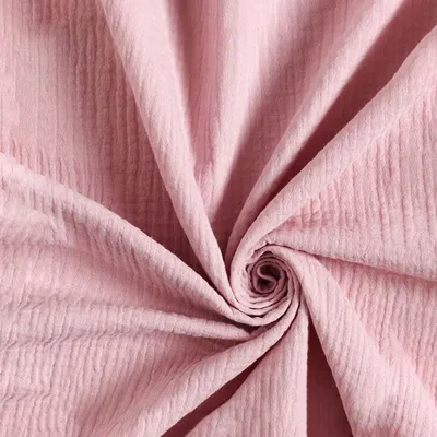 Image de Tissu en coton Double-Gaze rose 50 cm - 50 x 130 cm - Rose | par Craft Loom