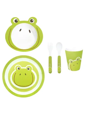 Produktbild von 5-teiliges Melamin-Frosch-Babyset