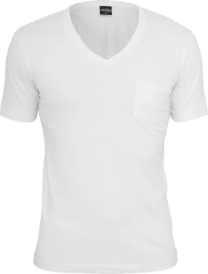 Produktbild von Urban Classics - POCKET V-Neck Shirt weiß - L