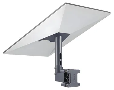 Productafbeelding van Satellietantennebeugel, verstelbare mast en wandbeugel, weerbestendig ontwerp, grijs