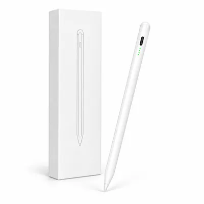 Produktbild von Apple Pencil Tablet Stift – Stylus Pen für iPad (ab 2018-2026) mit Handballenerkennung, Neigungssensitiv – Eingabestift für iPad Air, Pro & Mini